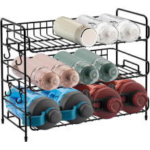 Product image of 3-tiered water bottle organizing shelf