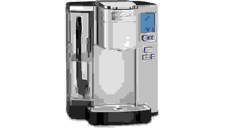 A silver Cuisinart SS-10 single-serve coffee maker.