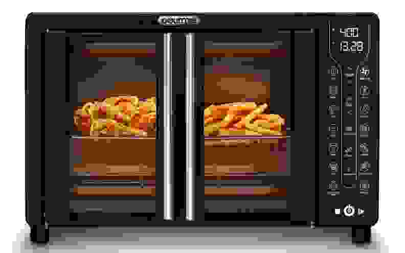 The Gourmia Digital Oven has a French-door style design.