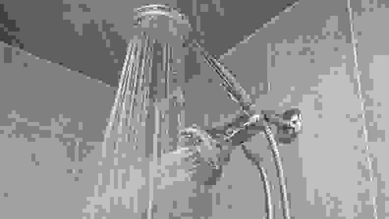 The Hydroluxe 1433 shower head with hand sprayer.