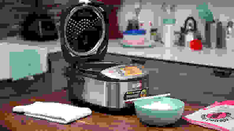 The Zojirushi rice cooker in our kitchen.