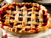 A homemade cherry pie