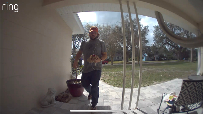 The daytime view from the Ring Video Doorbell Wired